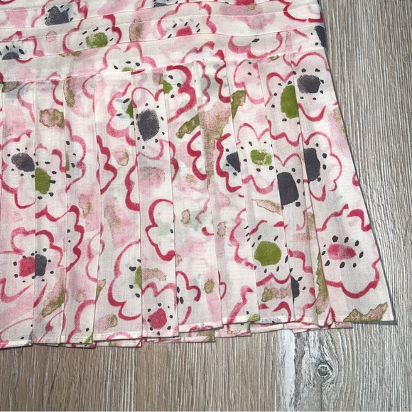 Tibi Women’s Size 4 Floral Lace Pleated Midi Skirt Cotton Lined Multi Color - Picture 2 of 13